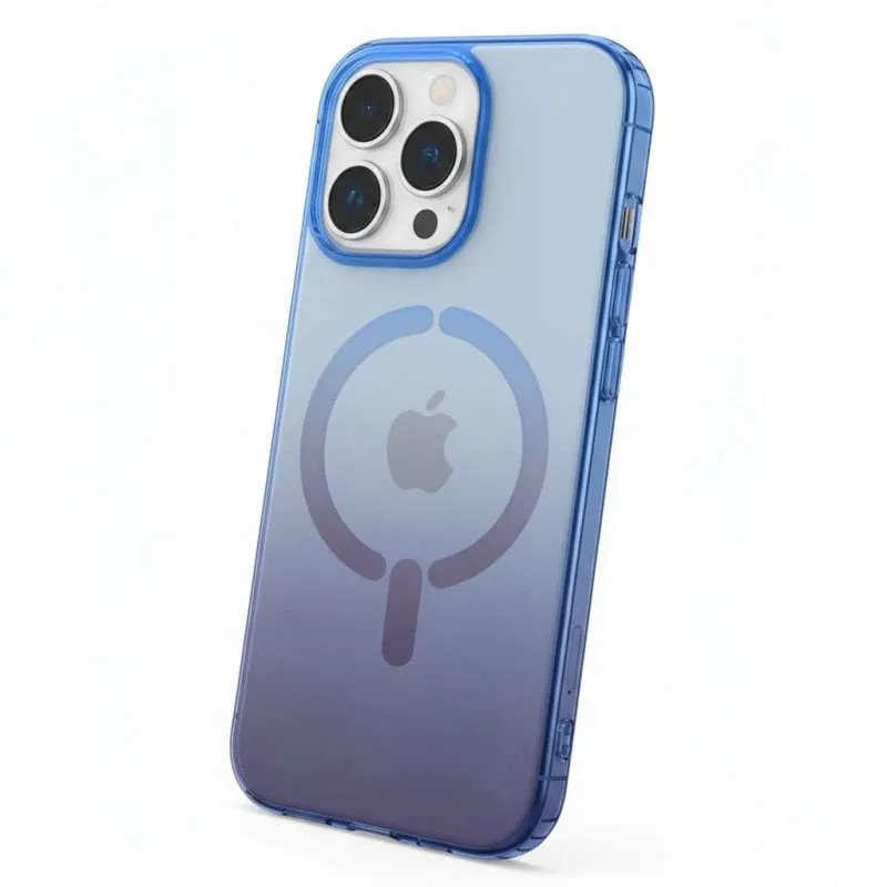 Custodia Antiyellow Degradé Compatibile MagSafe TPU Trasparente per iPhone 13 Pro - immagine 1