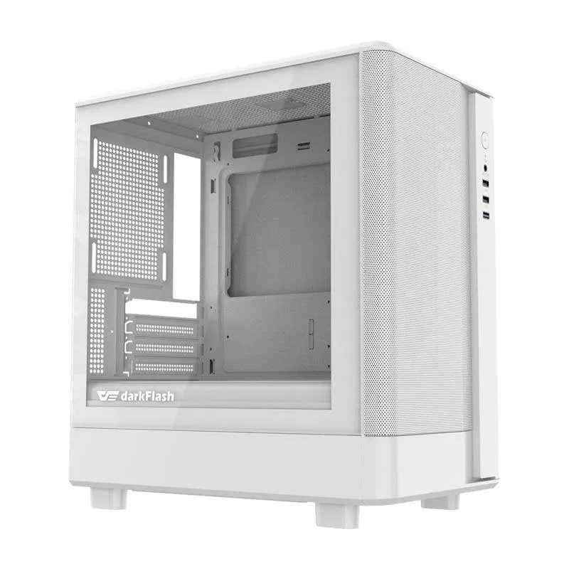 Case PC Darkflash DB330M Mesh Bianco Vetro Temperato M-ATX/ITX - immagine 1
