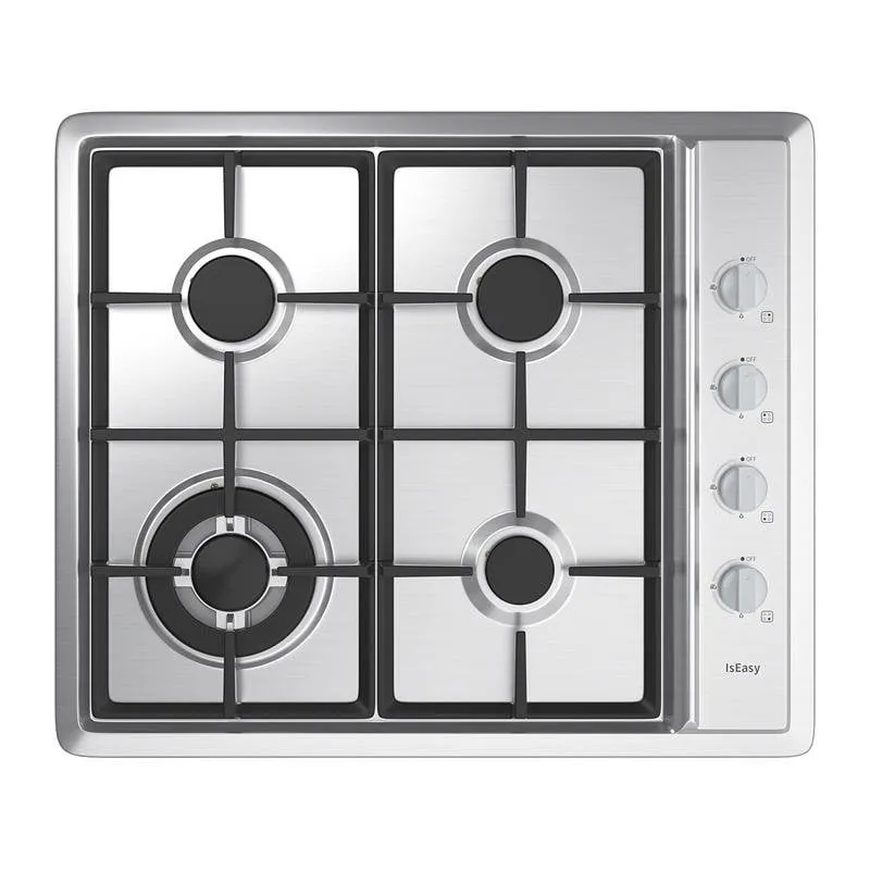 Piastra a gas IsEasy MGBS-604D 4 fuochi 7.8 kW acciaio inossidabile - immagine 1