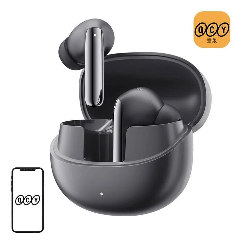 Auricolari QCY MeloBuds Pro HT08 wireless Bluetooth con Cancellazione Rumore ANC, neri - immagine 1