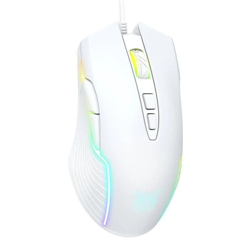 Ratón ONIKUMA CW905 USB 6400 DPI RGB 7 Pulsanti Bianco Gaming - immagine 1