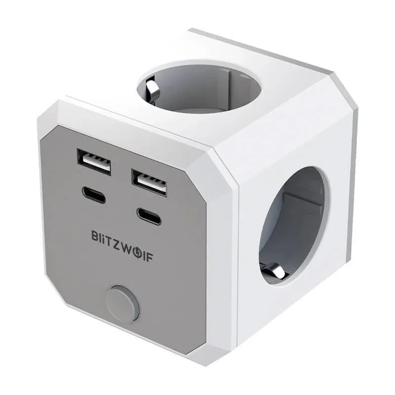 Multipresa BlitzWolf BW-EC2 8 prese 4xAC 2 USB-A 2 USB-C con protezione - immagine 1