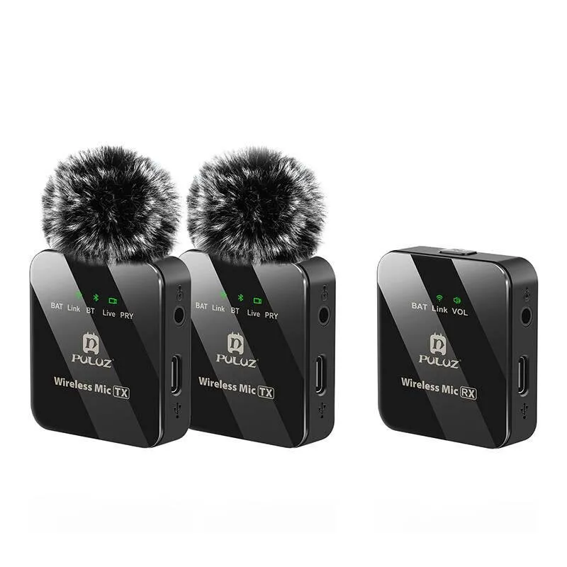 Microfono Puluz PU3154B lavalier wireless omnidirezionale con cancellazione rumore - immagine 1