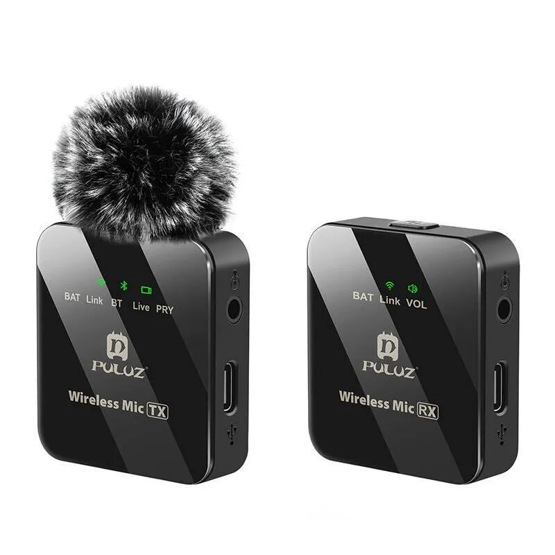 Microfono Puluz PU3153B lavalier wireless omnidirezionale con cancellazione rumore - immagine 1