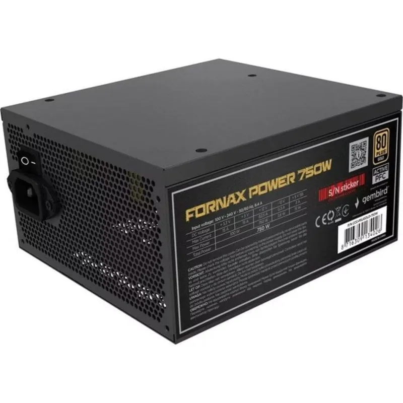 Fuente de Alimentación Gembird CCC-PSUGOLD-750W 750W Certificazione 80+ Gold modulare - immagine 1
