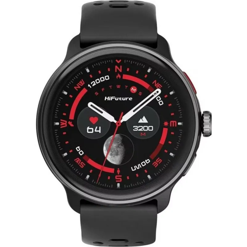 HiFuture VELA Bluetooth GPS NFC 1,43" Nero Alluminio Taglia Unica IP68 Cardiofrequenzimetro - immagine 1