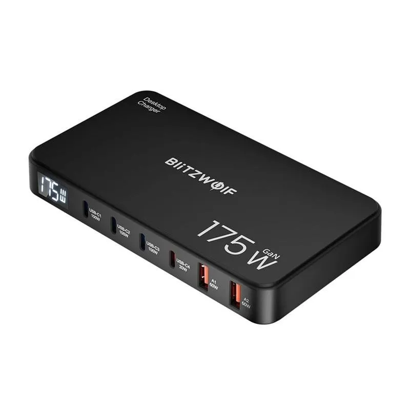 Stazione di Carica Blitzwolf BW-S30 6 in 1 175W USB-C e USB-A - immagine 1
