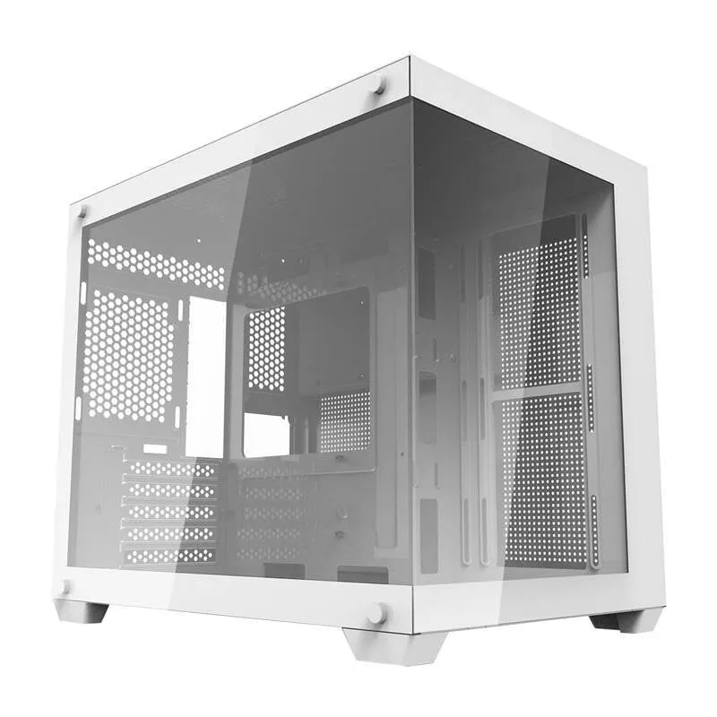 Case PC Darkflash C285MP Bianca Struttura Doppio Vetro Temprato - immagine 1