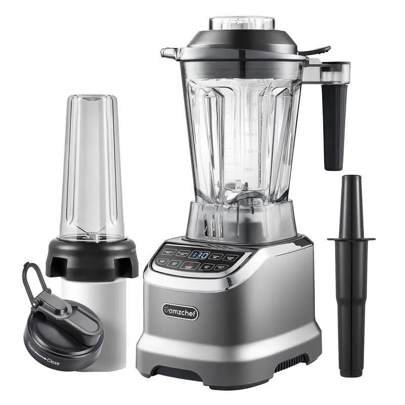 Frullatore a vaso AMZCHEF ZM5003-GA 1800W 1,85L Grigio - immagine 1