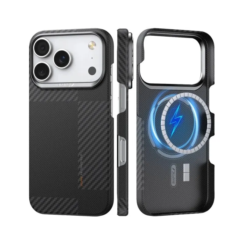 Funda per smartphone Raptic Geotik Fibra di Aramide MagSafe Mondrian per iPhone 17 Pro - immagine 1