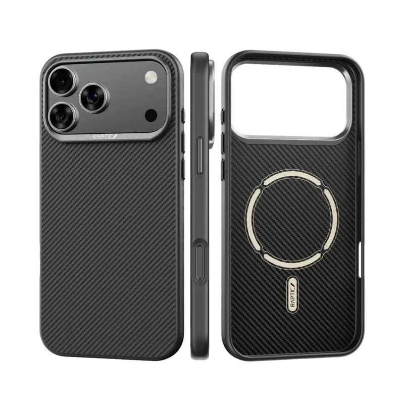Funda per smartphone Raptic Fibra di Aramide 600D MagSafe Nera per iPhone 17 Pro Max - immagine 1