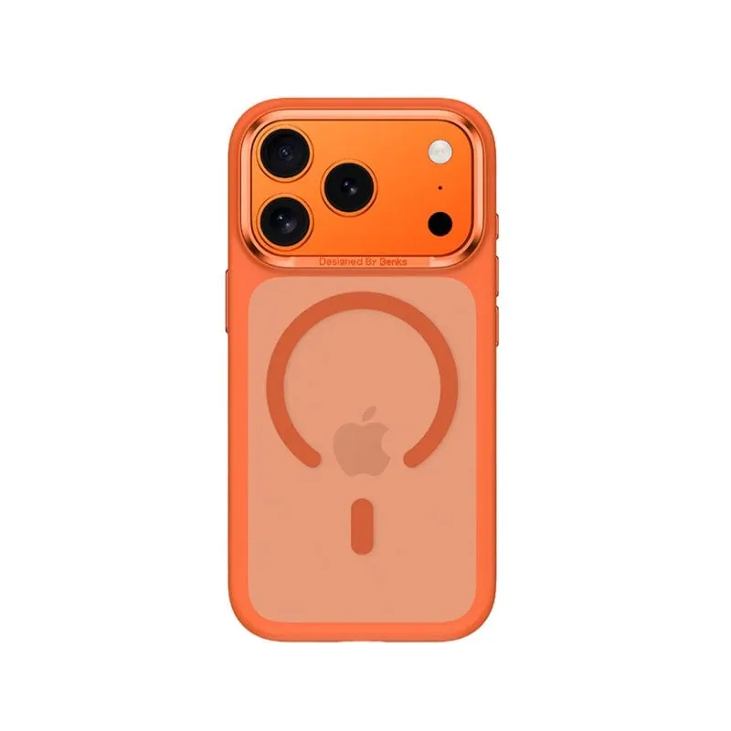 Funda per smartphone Benks MagSafe Opaca Antimpronta Arancione per iPhone 17 Pro - immagine 1