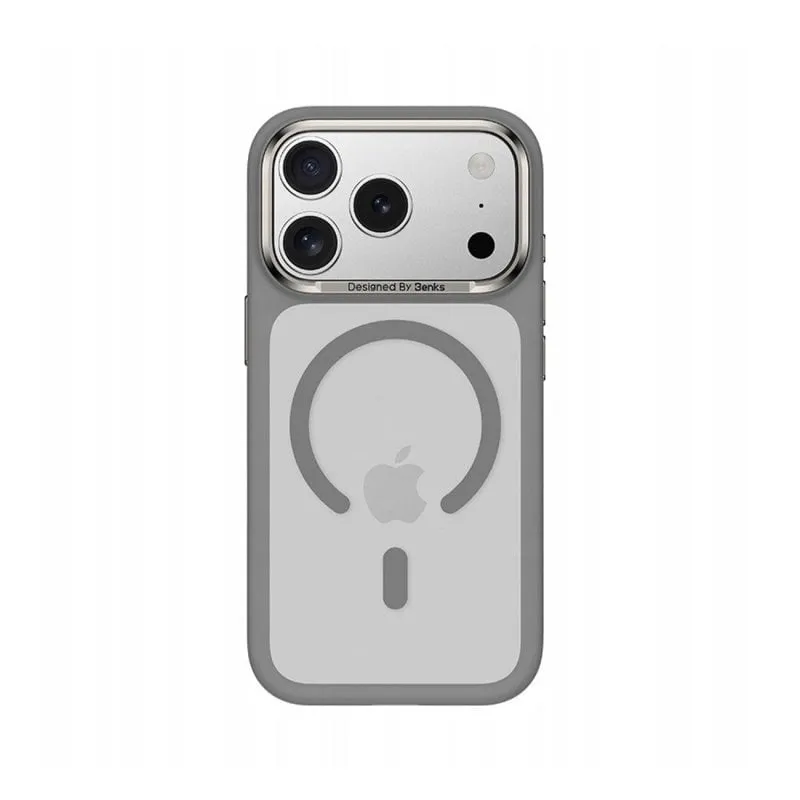 Funda per smartphone Benks Cover Magnetica Opaca Grigia Antimpronta per iPhone 17 Pro - immagine 1