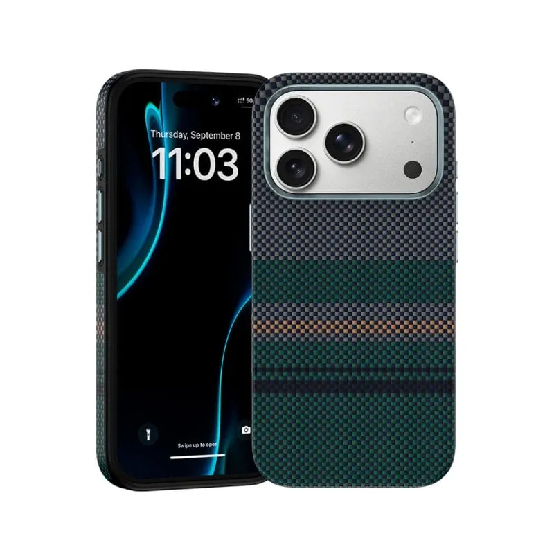 Funda per smartphone Benks Kevlar Aurora Verde Ultrafine MagSafe per iPhone 17 Pro Max - immagine 1