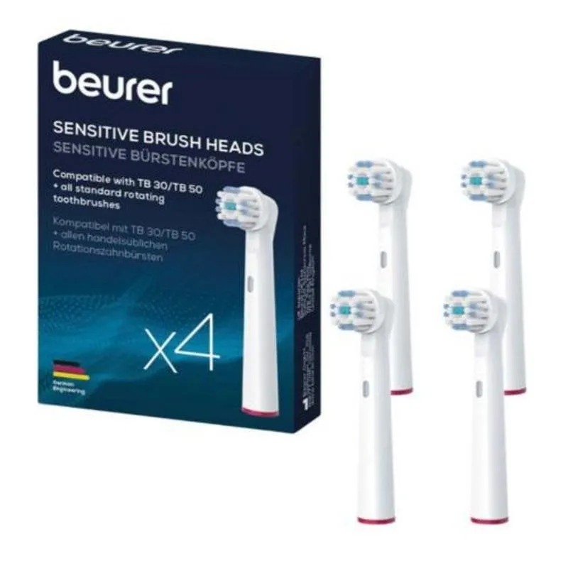 Testine di Ricambio Beurer TB 30 TB 50 4 Unità Bianco Compatibile - immagine 1