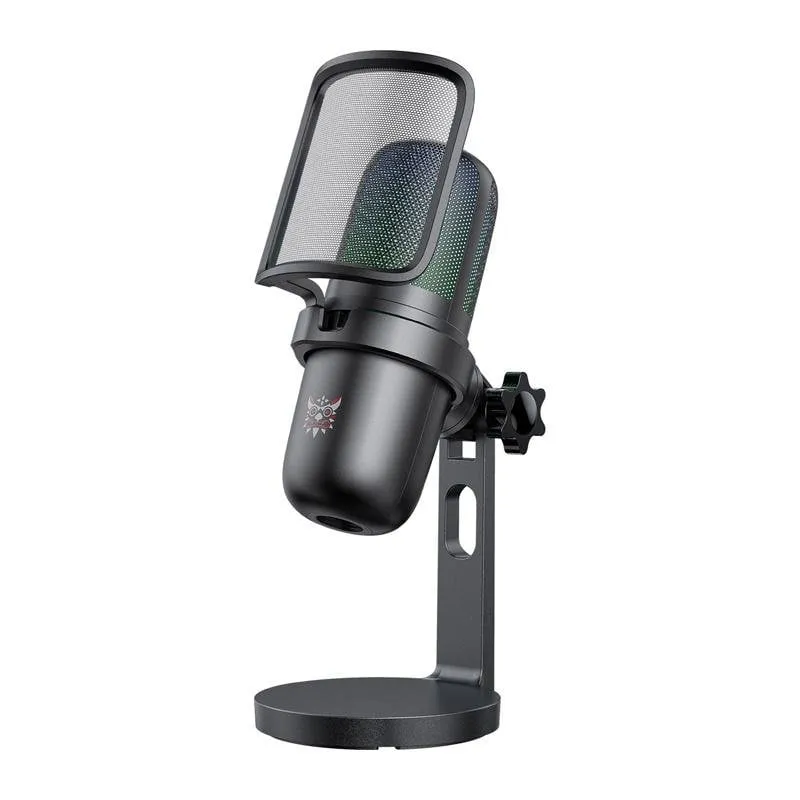 Microfono ONIKUMA M-730 USB unidirezionale con RGB e pulsante touch mute - immagine 1