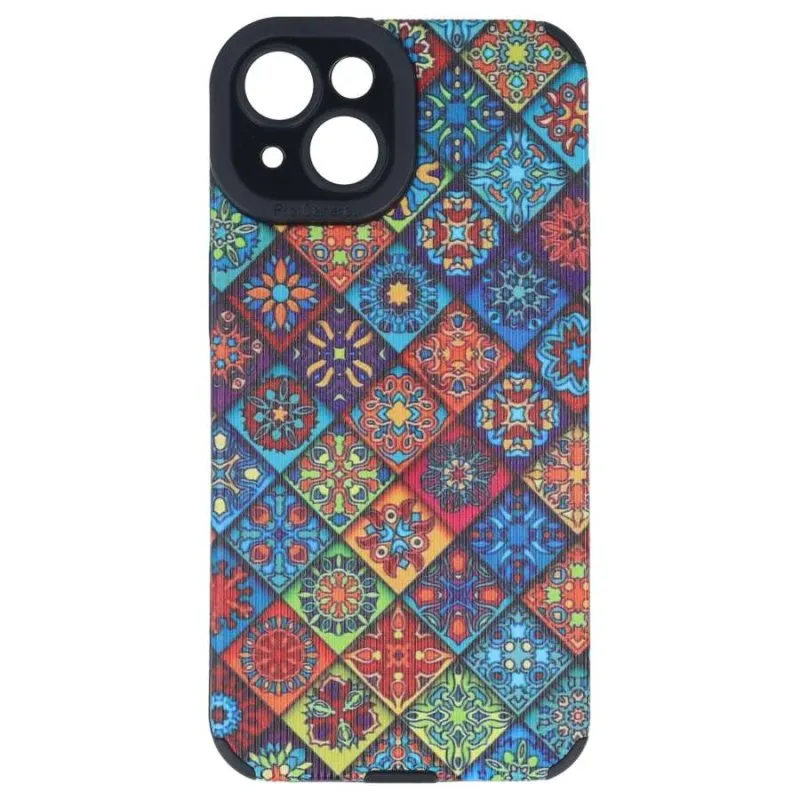 Cover Mandala Antiurto Design Artistico Protezione Avanzata per iPhone 15 - immagine 1