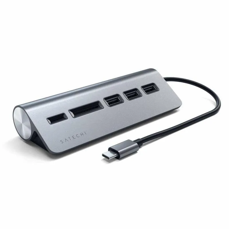 Hub USB-C Satechi ST-TCHCRM 5 Porte Grigio USB 3.2 Gen 1 - immagine 1