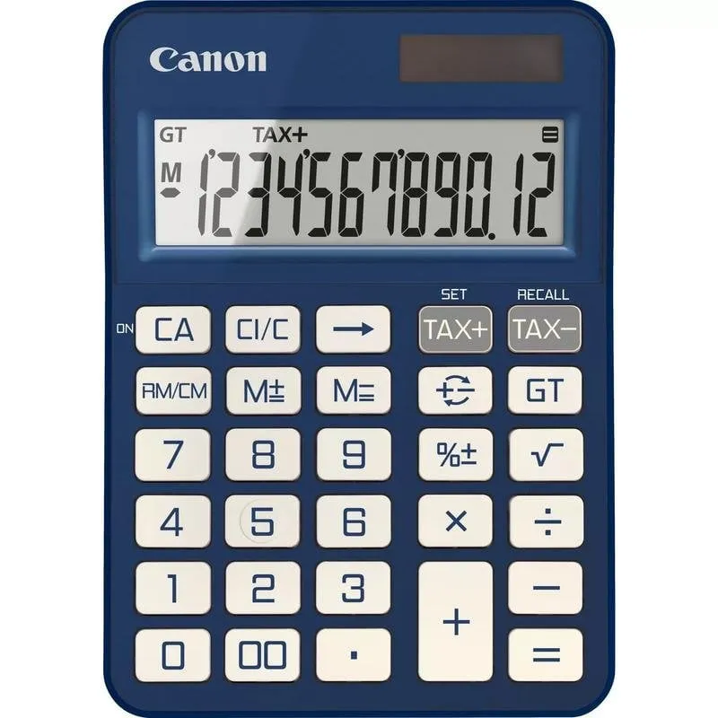 Calcolatrice da scrivania Canon KS-125KB 12 cifre Alimentazione batteria/solare Blu - immagine 1
