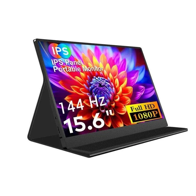 Monitor PC FOPO S6 15,6" FullHD 144Hz IPS Portatile USB-C Mini HDMI Nero - immagine 1
