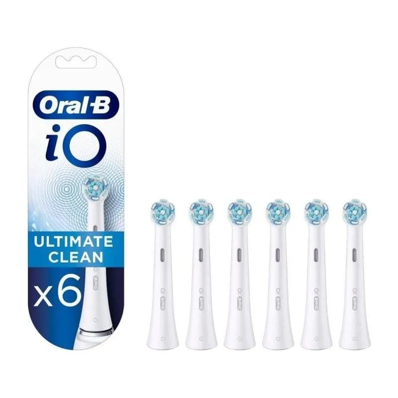 Testine di Ricambio Oral-B iO Ultimate Clean 6 Unità Bianco - immagine 1