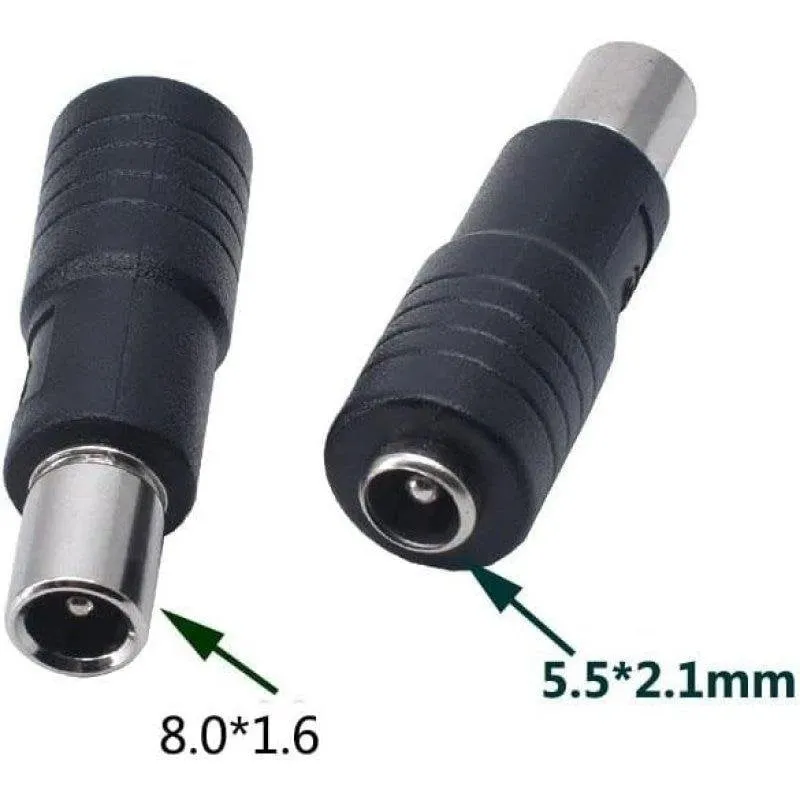 Adattatore DC 5,5x2,5 mm femmina a 8 mm maschio - immagine 1