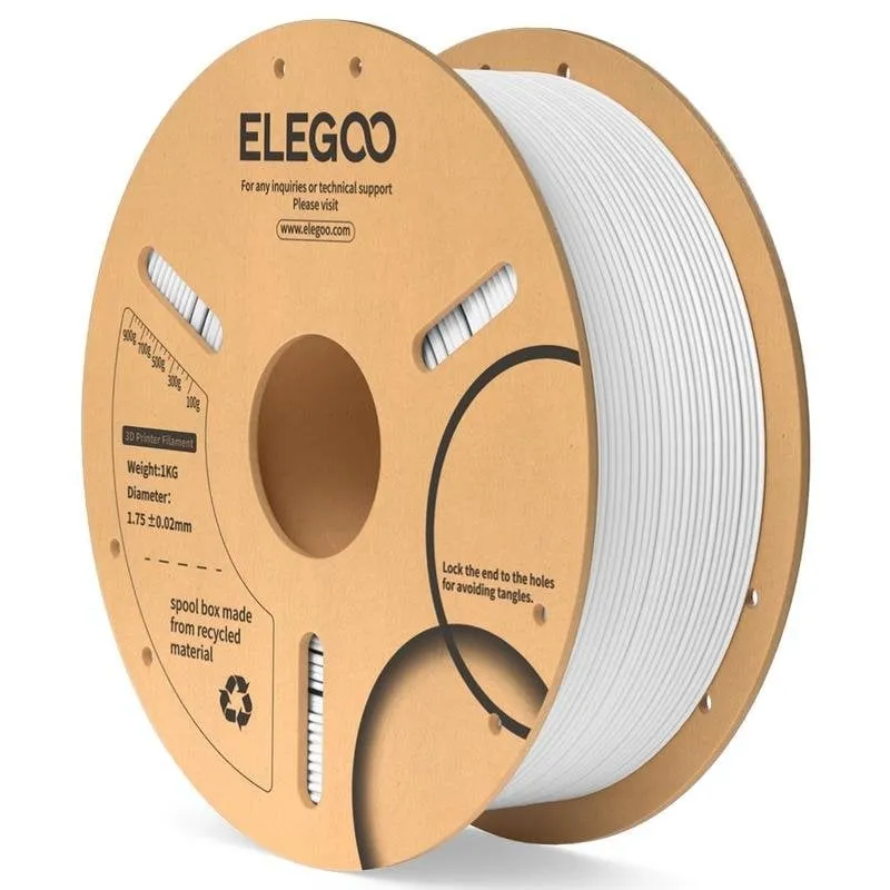 Filamento PLA Elegoo Bianco 1 kg 1,75 mm Alta Precisione Facile Stampa - immagine 1