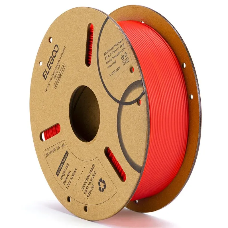 Filamento PLA Elegoo Rosso 1,75 mm 1000 g Bobina Cartone - immagine 1