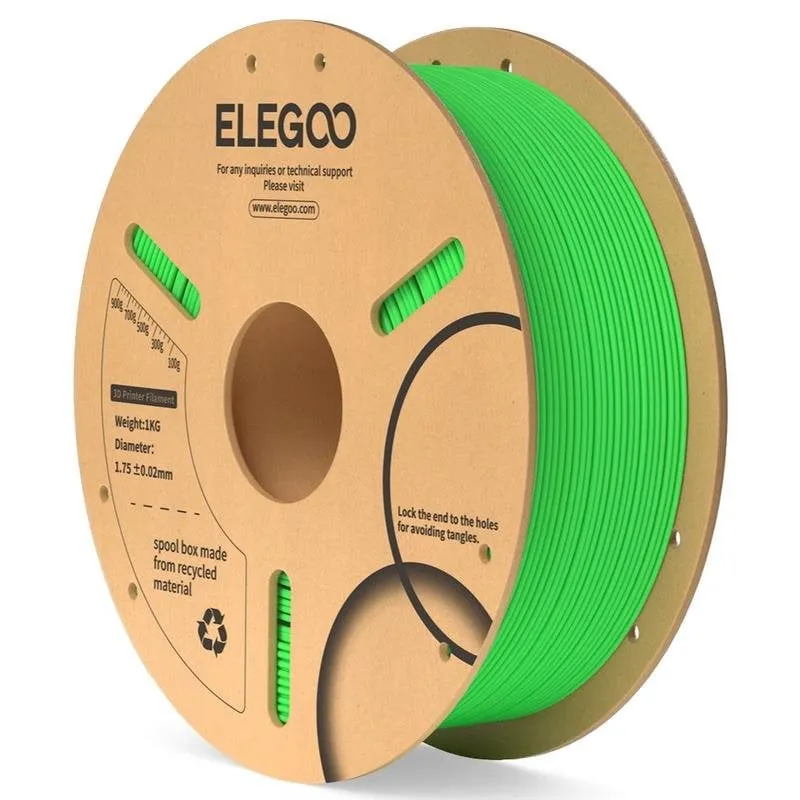 Filamento PLA Elegoo Verde chiaro 1,75 mm 1 kg per stampa 3D precisa - immagine 1