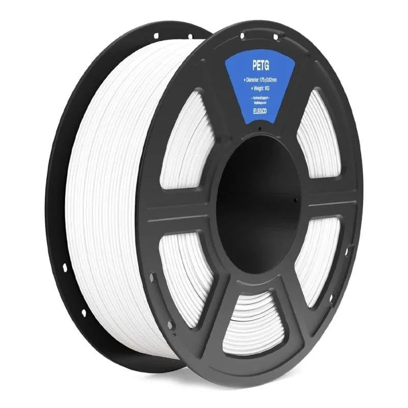 Filamento PETG Elegoo Bianco 1,75 mm 1000 g Resistente Durevole - immagine 1