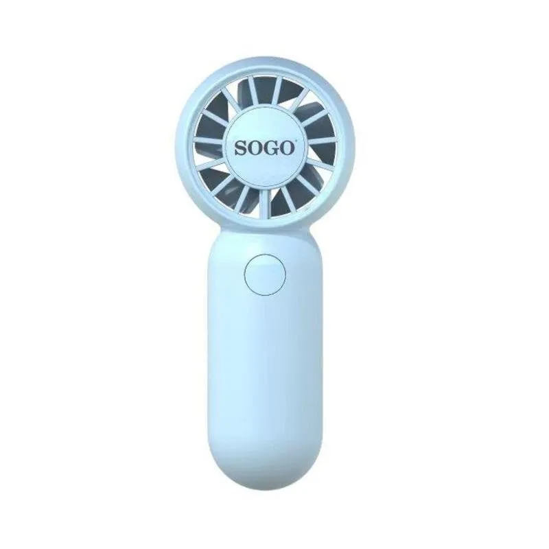 Mini Ventilatore Portatile SOGO VEN-SS-21145-BL 3W 3 Velocità Motore BLDC Ricaricabile Blu - immagine 1