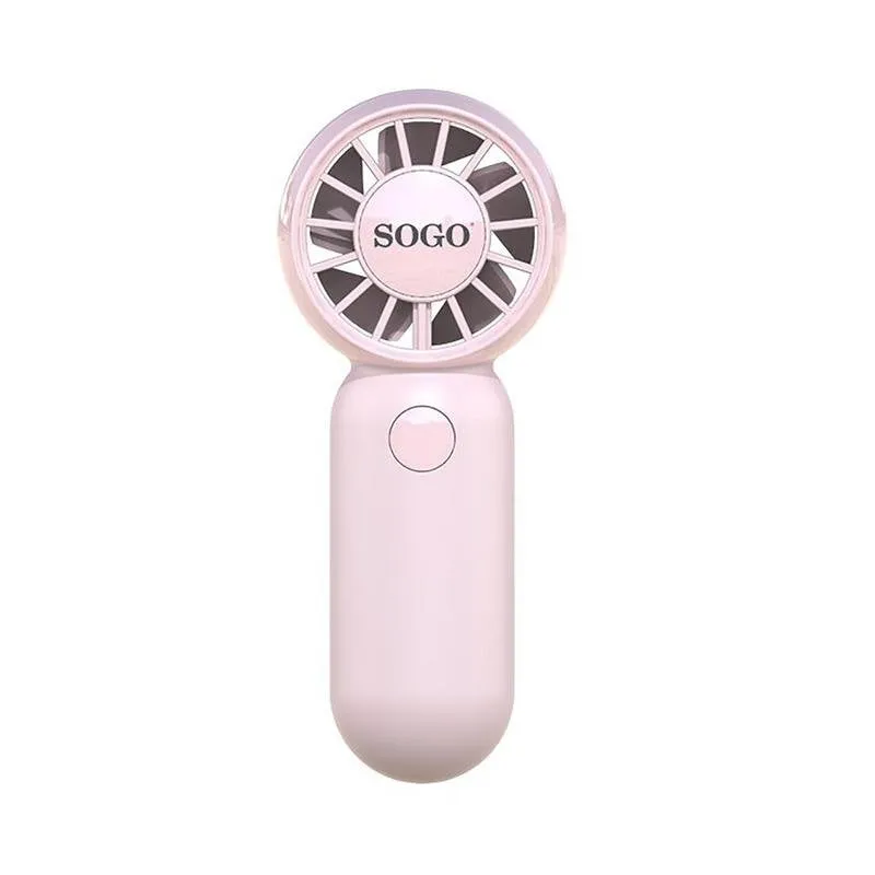 Mini Ventilatore Portatile SOGO VEN-SS-21145-PI 3W 3 Velocità Motore BLDC Ricaricabile Rosa - immagine 1