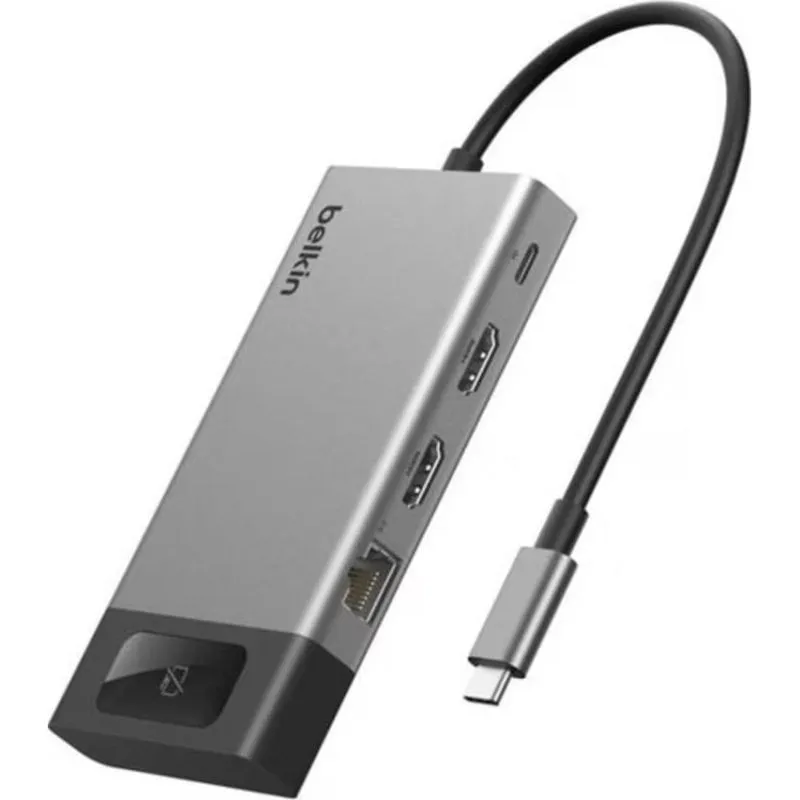 Hub Belkin 8 porte USB-C modello INC027HQSGY per due schermi - immagine 1