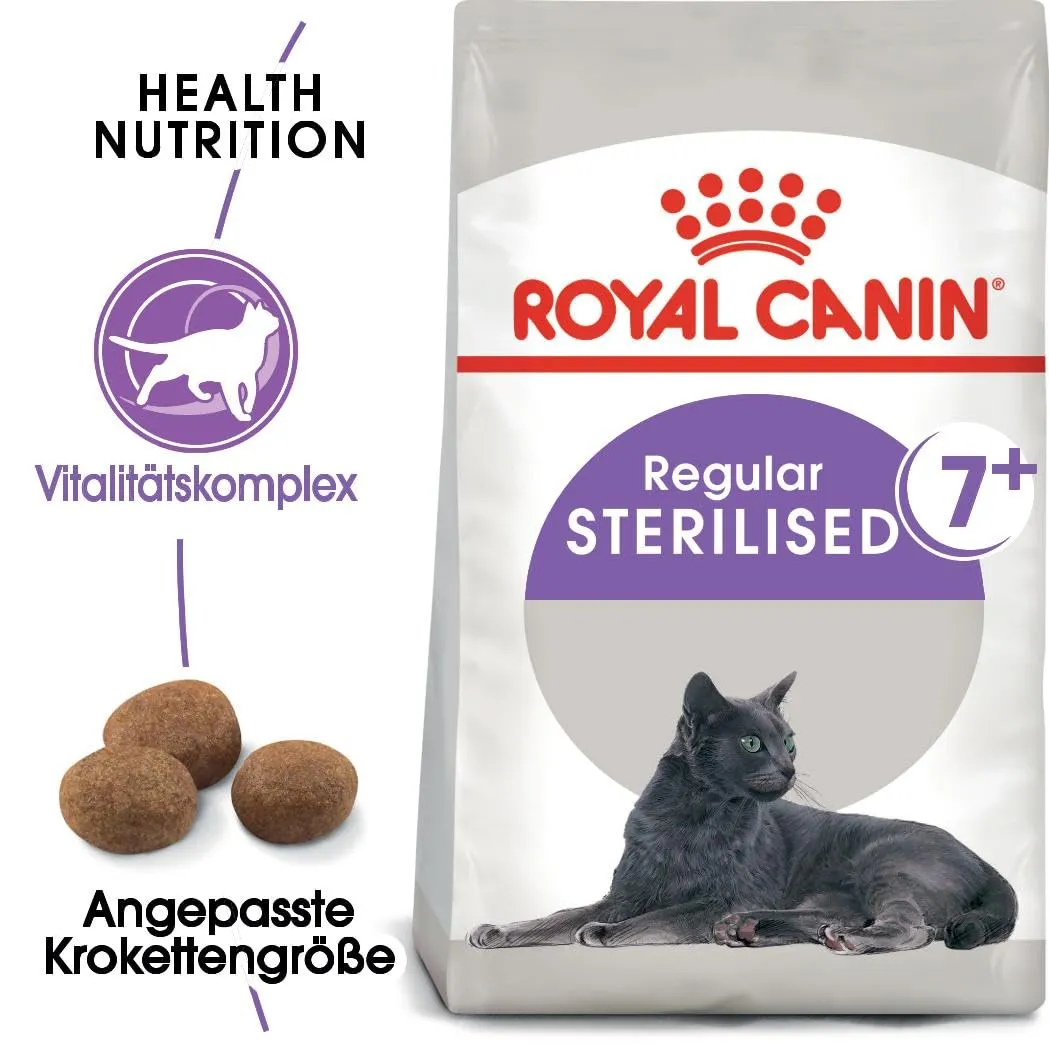 Royal Canin Regular STERILISED 7+ | 400 g | Alimento completo per gatti sterilizzati | Può contribuire al supporto della funzione renale e urinaria | Complesso vitalità - immagine 2