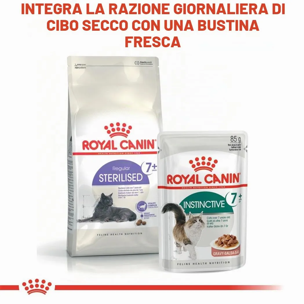 Royal Canin Regular STERILISED 7+ | 400 g | Alimento completo per gatti sterilizzati | Può contribuire al supporto della funzione renale e urinaria | Complesso vitalità - immagine 8