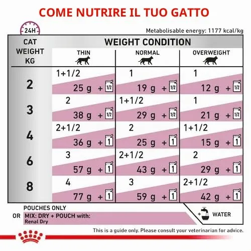 Royal Canin Veterinary Renal Pollo | Confezione da 4 | 4 x 12 x 85 g | Alimento dietetico completo per gatti adulti con problemi renali - immagine 7