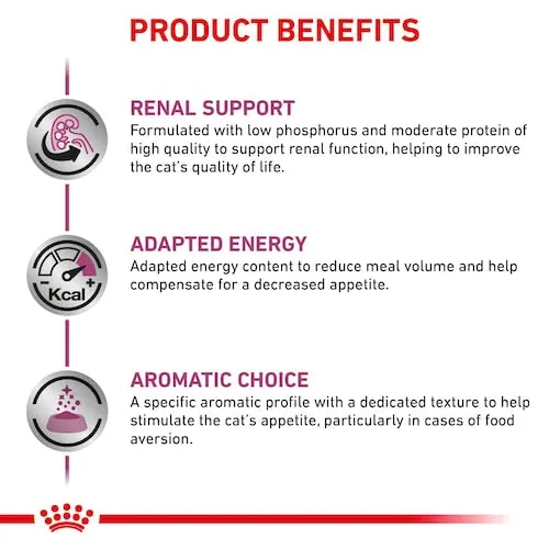 Royal Canin Veterinary Renal Pollo | Confezione da 4 | 4 x 12 x 85 g | Alimento dietetico completo per gatti adulti con problemi renali - immagine 8