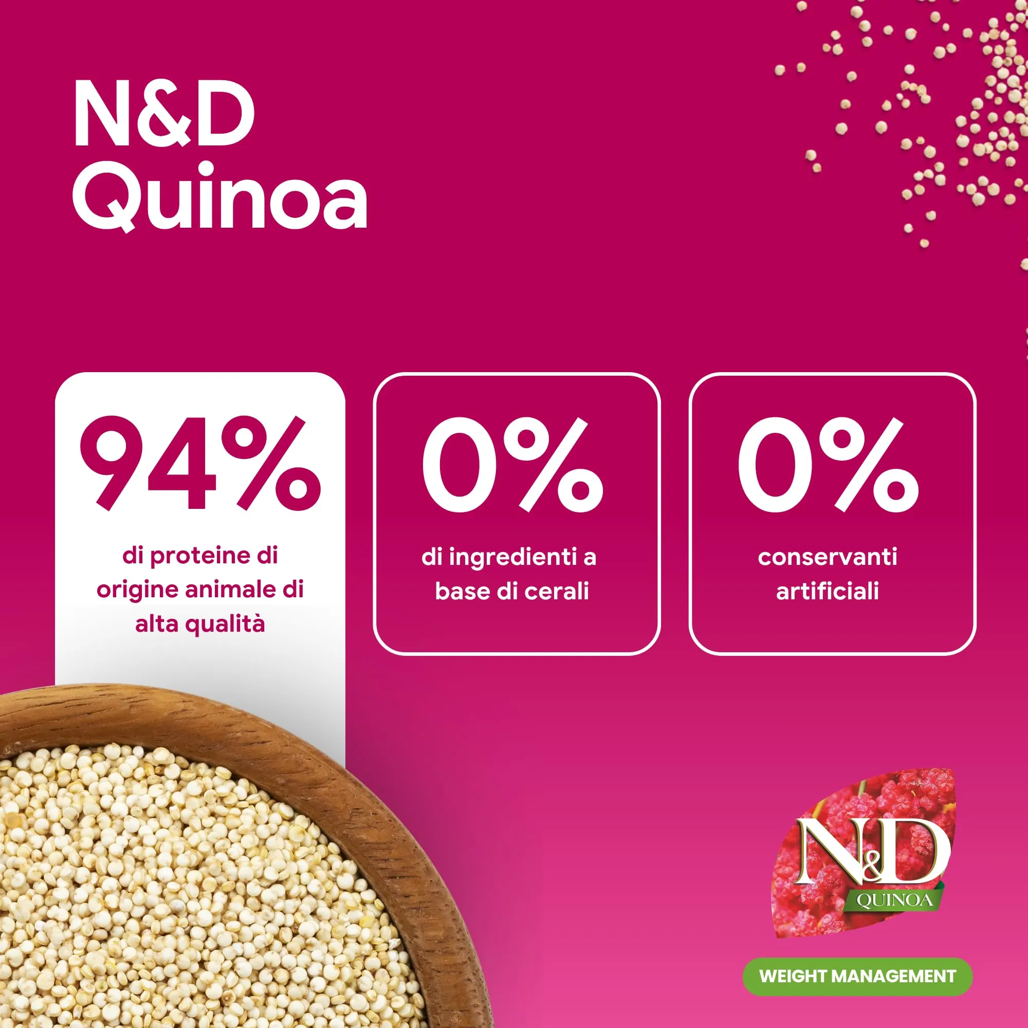 Farmina, N&D Quinoa Urinary, Anatra, Mirtilli & Camomilla, Gatto Adult, 5kg - immagine 2