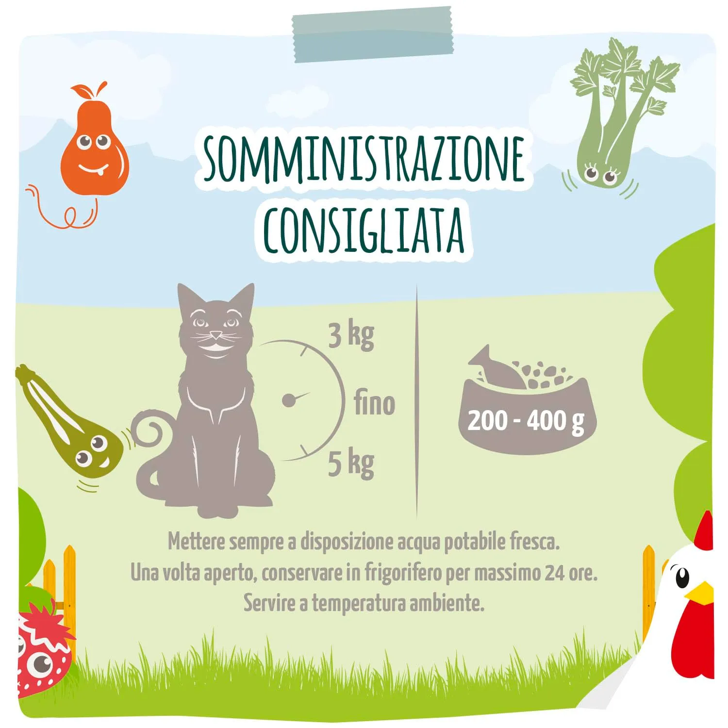 MjAMjAM - Cibo umido premium per gatti - Chicks & Friends Box, confezione da 6 (6 x 400 g), senza cereali con carne extra - immagine 4