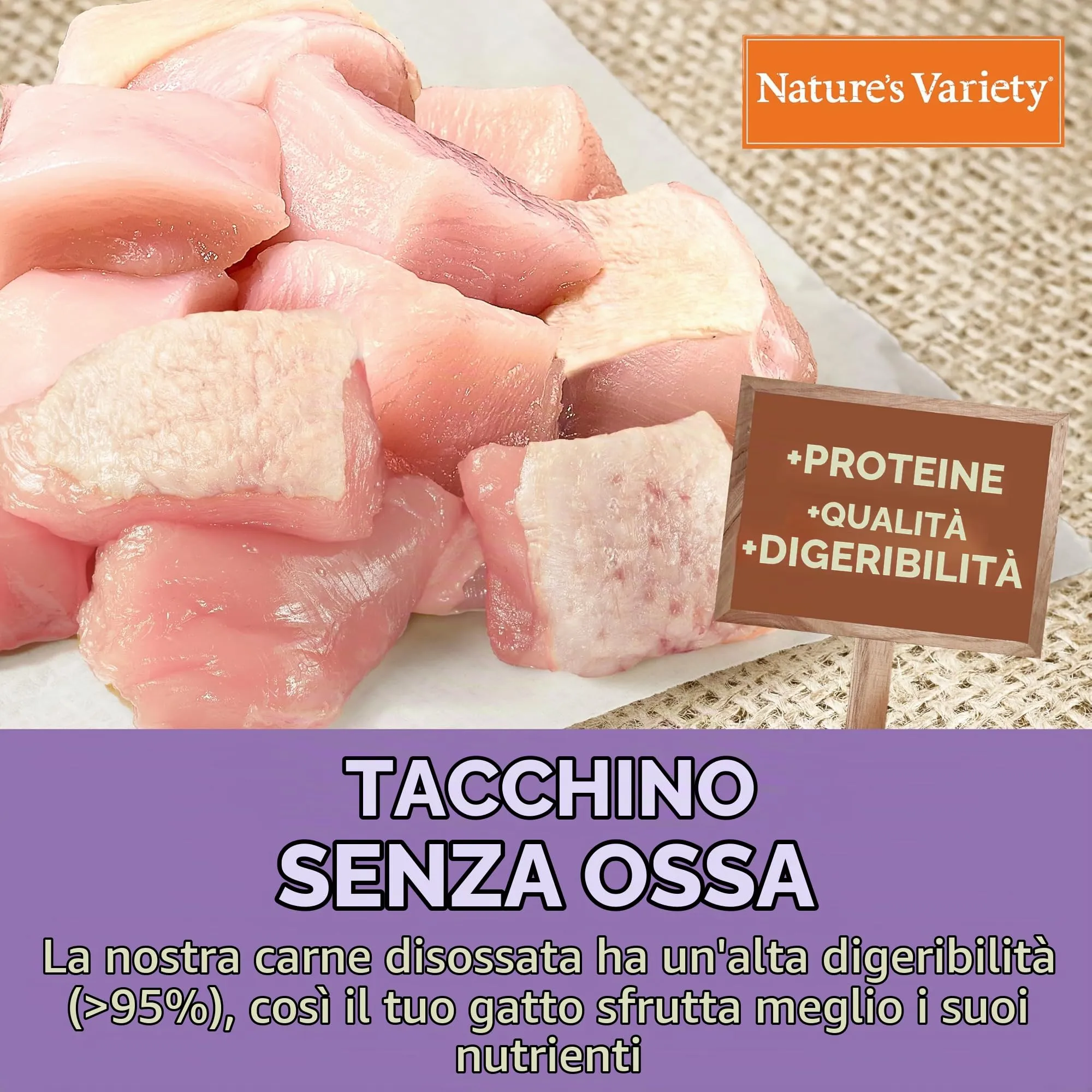Nature's Variety Original No Grain, Cibo per Gatti Sterilizzati con Tacchino Disossato 7 Kg - immagine 5
