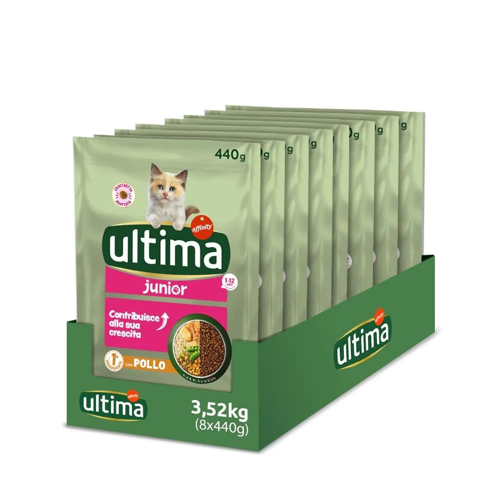 Ultima Cibo per Gattini Junior con Pollo - Pack 8 x 440g - Total 3,52kg - immagine 1