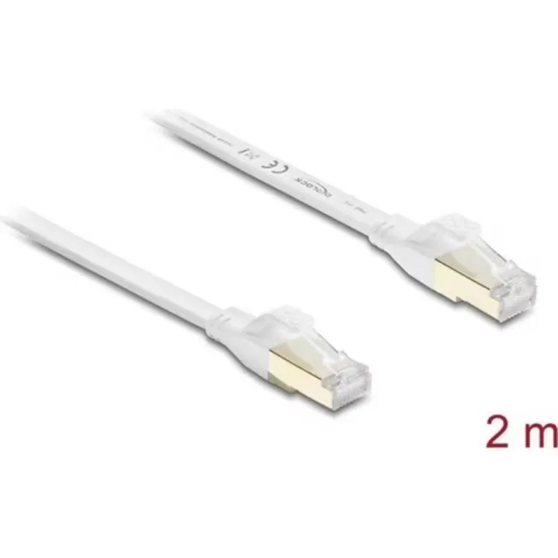 Cavo di rete Delock RJ45 Cat.8.1 U/FTP 2 metri bianco - immagine 1