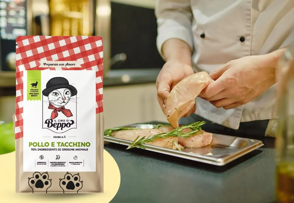 Gatto con Personalità Il Cibo Di Beppo - Cibo Secco Per Gatti Adulti - Crocchette Senza Cereali Di Alta Qualità: Grain Free E Senza Glutine - Alimento Completo (Tacchino con Pollo, 1,5kg) - immagine 9