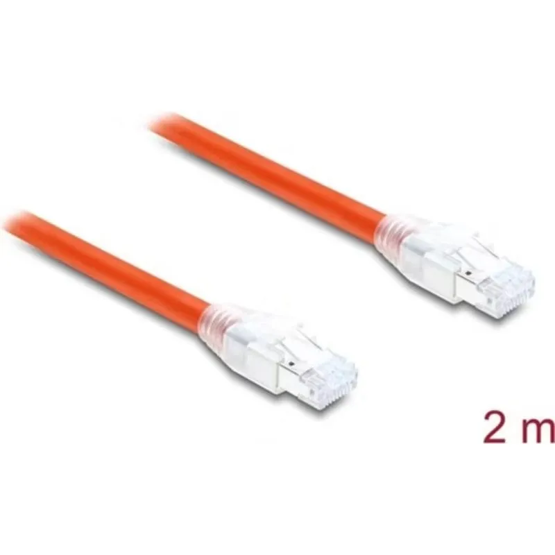 Cavo di rete Delock RJ45 Cat 8.1 S/FTP 2 m arancione - immagine 1