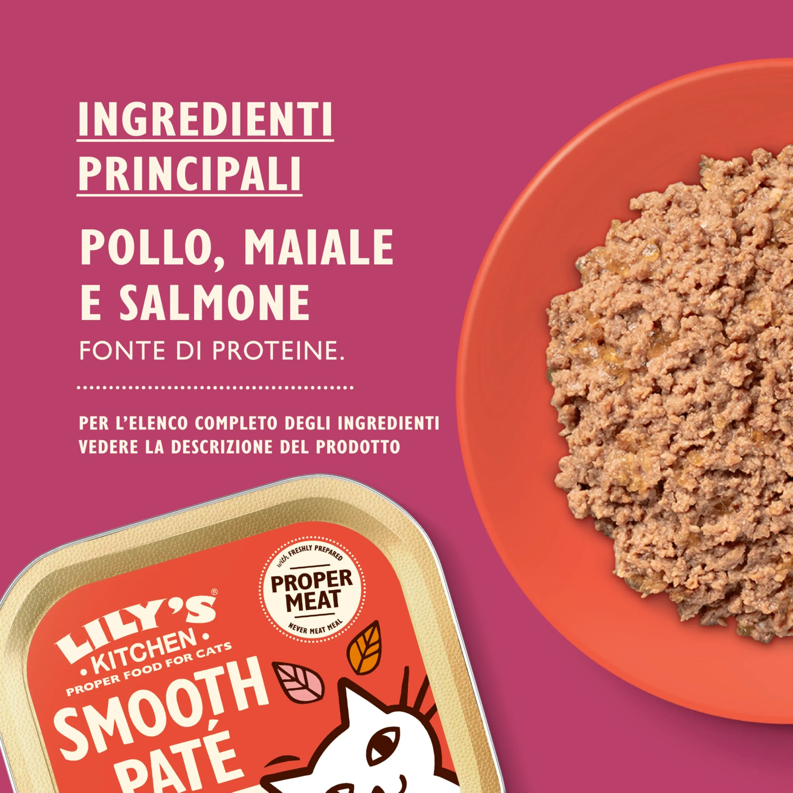 Lily's Kitchen Paté Morbido con Pollo per Gatti Adulti – Cibo Umido Naturale, Senza Cereali, Ricco di Carne (19 x 85 g) - immagine 2