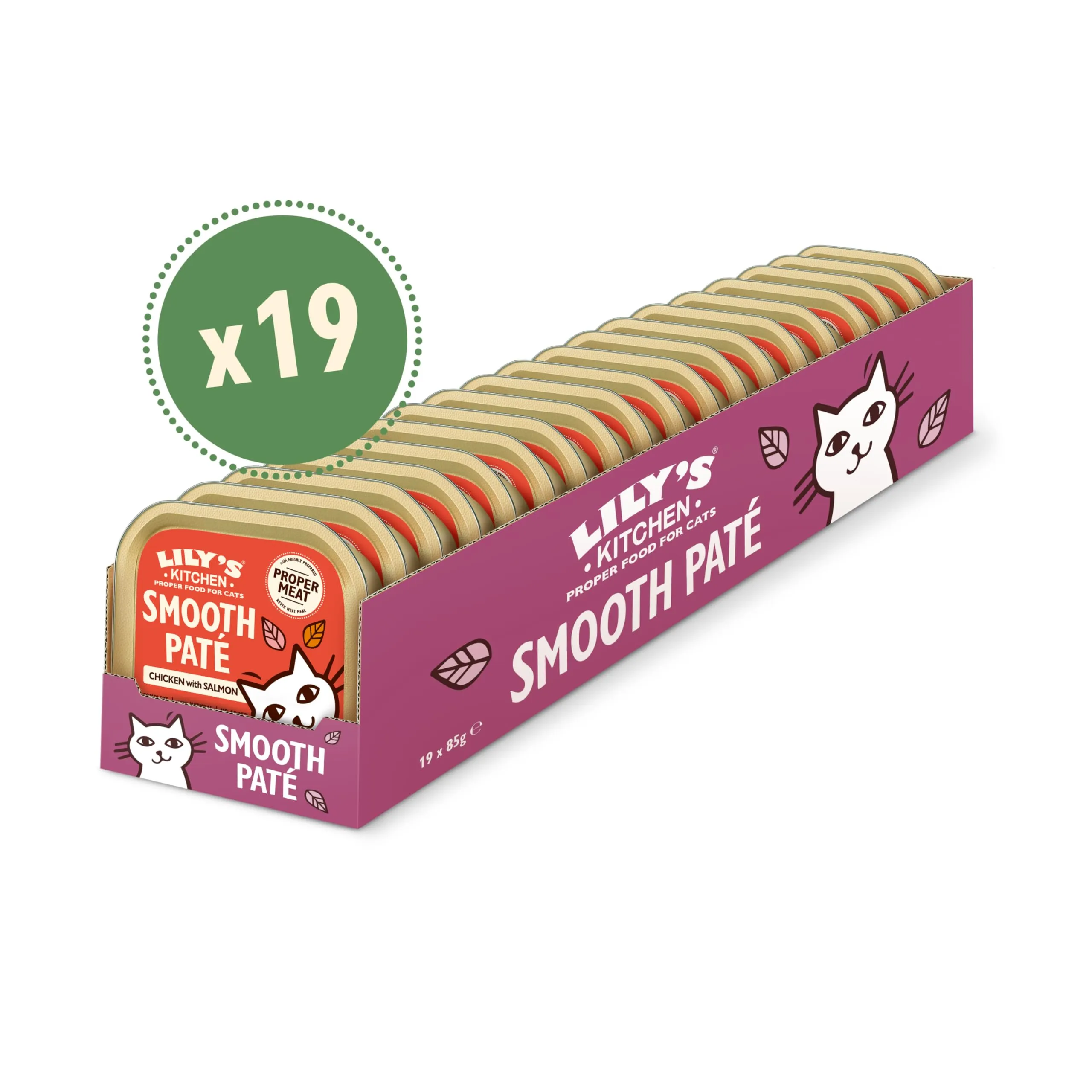 Lily's Kitchen Paté Morbido con Pollo per Gatti Adulti – Cibo Umido Naturale, Senza Cereali, Ricco di Carne (19 x 85 g) - immagine 4