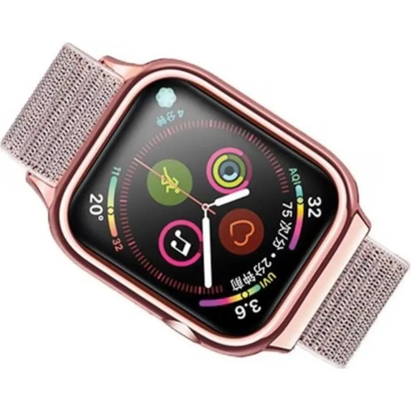 Cinturino Usams per Apple Watch Oro Rosa Nylon TPU - immagine 1