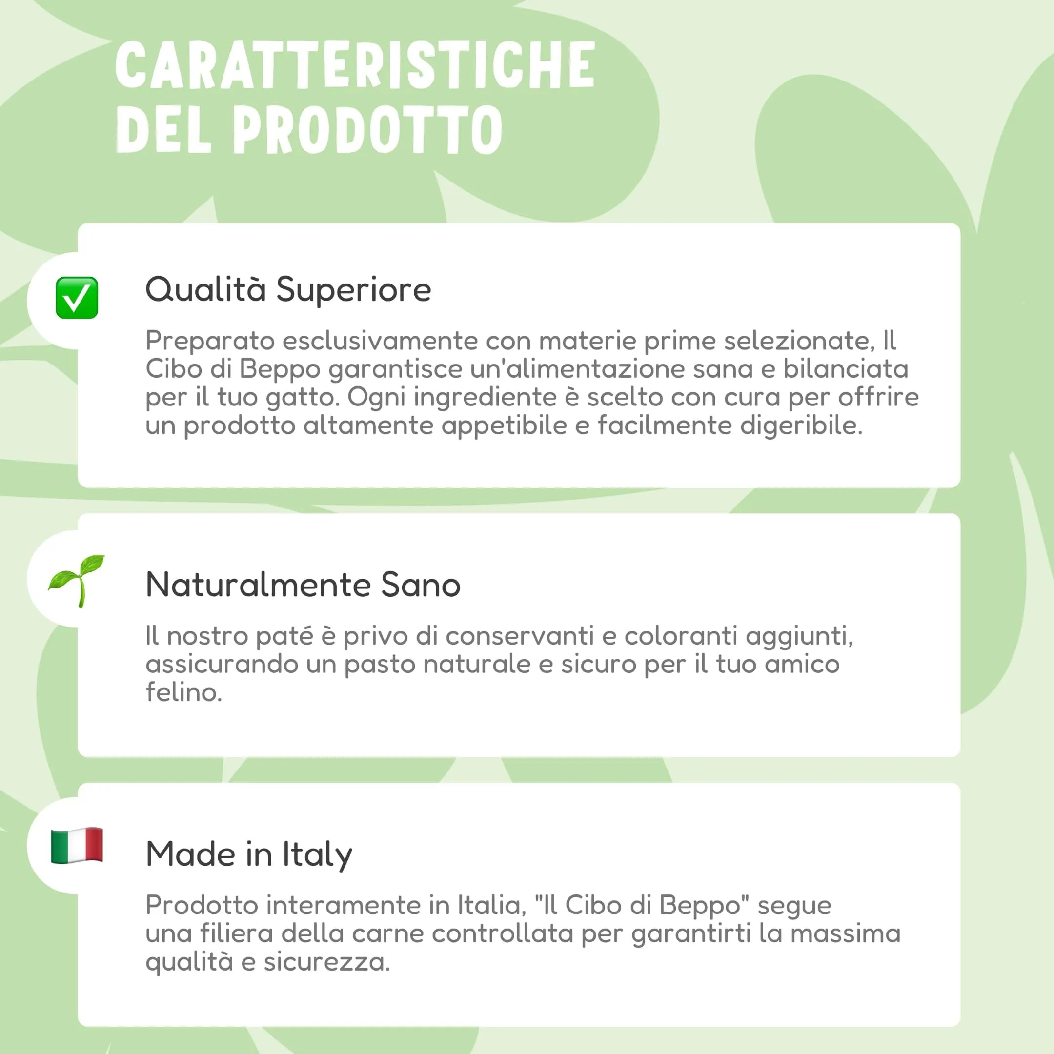 Il Cibo di Beppo Umido per Gatti Sterilizzati - 12 Lattine da 85g - Alimento Completo di Alta Qualità (12 lattine da 85g, all'Anatra con Cubetti di Maiale) - immagine 7