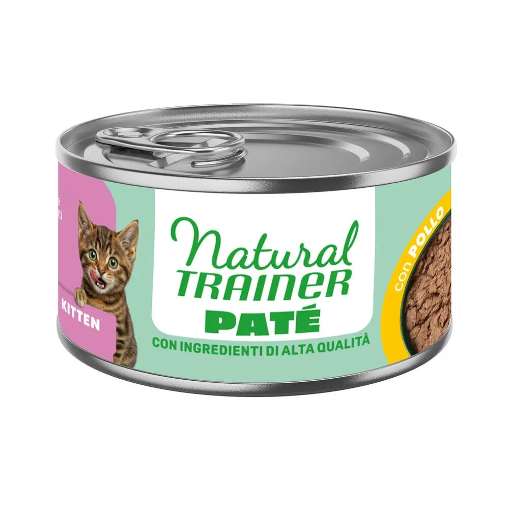 Natural Trainer Kitten Cibo Umido Pate Di Pollo 18 * 85G - immagine 2