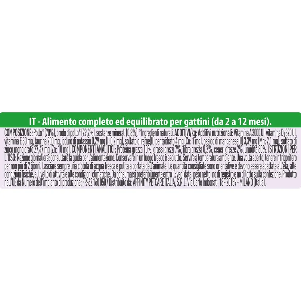 Natural Trainer Kitten Cibo Umido Pate Di Pollo 18 * 85G - immagine 4